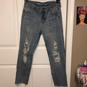 Boyfriend Straight/Droit Ripped Jeans
